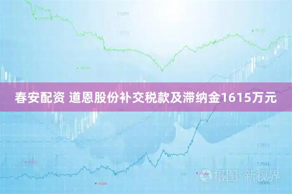 春安配资 道恩股份补交税款及滞纳金1615万元