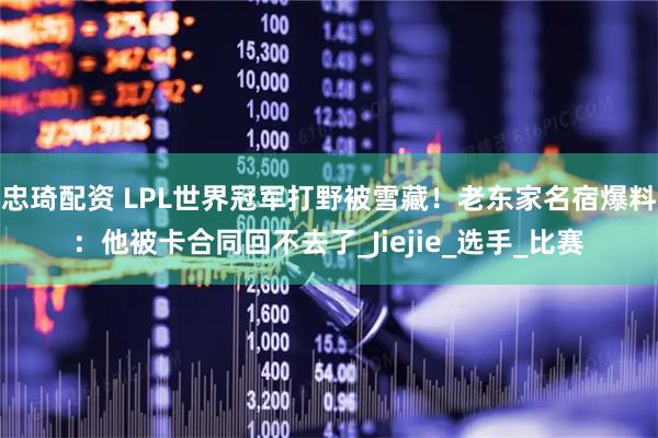 忠琦配资 LPL世界冠军打野被雪藏！老东家名宿爆料：他被卡合同回不去了_Jiejie_选手_比赛