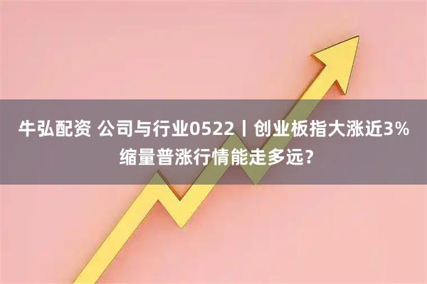 牛弘配资 公司与行业0522丨创业板指大涨近3% 缩量普涨行情能走多远？